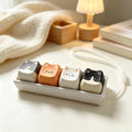 Rectangular 4-Key Cat Keychain